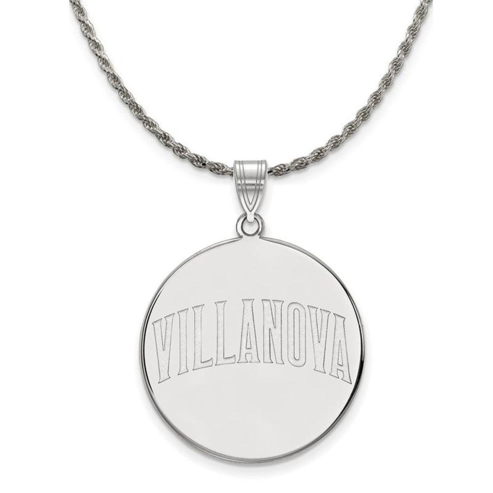 Sterling Silver Villanova U. XL Disc Pendant Necklace - 26 Inch